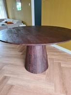 Ronde eettafel mango hout, Ophalen, Rond, Zo goed als nieuw, 75 cm of meer