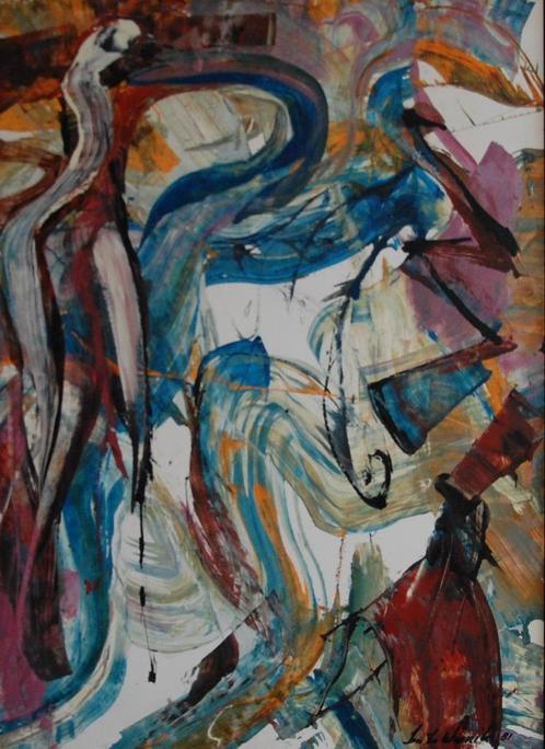 Jan te Wierik origineel schilderijen.53 x 71 cm., Antiek en Kunst, Kunst | Schilderijen | Modern, Ophalen