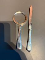Italiaanse zilveren bureau­set, 800 zilver, briefopener, Antiek en Kunst, Verzenden, Zilver