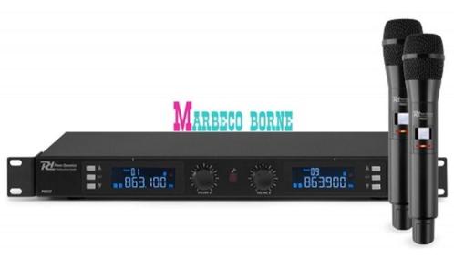 Draadloze UHF microfoon set incl. 2 hand mic. NIEUW PD632H, Muziek en Instrumenten, Microfoons, Nieuw, Overige typen, Draadloos