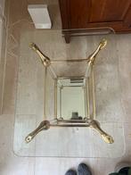 Vergulde poten, Minder dan 55 cm, Rond, Ophalen of Verzenden, Glas