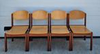36 x Vintage Deense houten design stoelen Danish cafestoelen, Huis en Inrichting, Ophalen of Verzenden, Zo goed als nieuw, Bruin