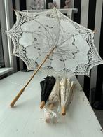Vintage paraplu’s, Sieraden, Tassen en Uiterlijk, Paraplu's, Ophalen of Verzenden, Zo goed als nieuw, Wit
