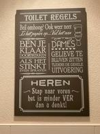 Leuke WC tekst plaat, Huis en Inrichting, Woonaccessoires | Wanddecoraties, Ophalen, Zo goed als nieuw