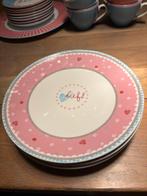 4 Lief! Ontbijtbordjes, Huis en Inrichting, Keuken | Servies, Gebruikt, Ophalen of Verzenden, Bord(en), Overige stijlen