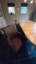 Drie eetkamerstoelen en één eetkamerbank, Ophalen, Zo goed als nieuw, Bruin, Drie