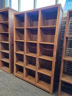 Prachtige teakhouten boekenkast / bibliotheekkast / wandkast, Ophalen, Met plank(en), 200 cm of meer, 150 tot 200 cm
