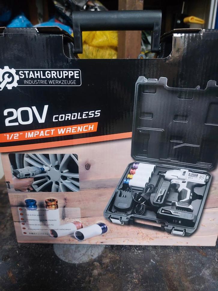 Stahlgruppe 20V Accu Slagmoersleutel - Nieuwstaat, Auto diversen, Autogereedschap, Nieuw, Ophalen of Verzenden