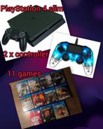 PlayStation 4 slim + 11 games, Spelcomputers en Games, Spelcomputers | Sony PlayStation 4, Ophalen, Met 1 controller, Slim, Gebruikt