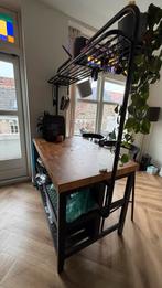Ikea Vadholma Keukeneiland + Krukken & Rek, Ophalen, Gebruikt, Bruin, 100 tot 150 cm
