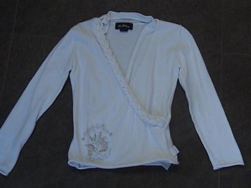 Villa Happ wit vest / shirt leuk gemaakt met een soort kabel, Kinderen en Baby's, Kinderkleding | Maat 110, Gebruikt, Meisje, Trui of Vest