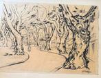 Tekening op papier Johan van Zweden Voorhout Den  Haag ?, Ophalen of Verzenden