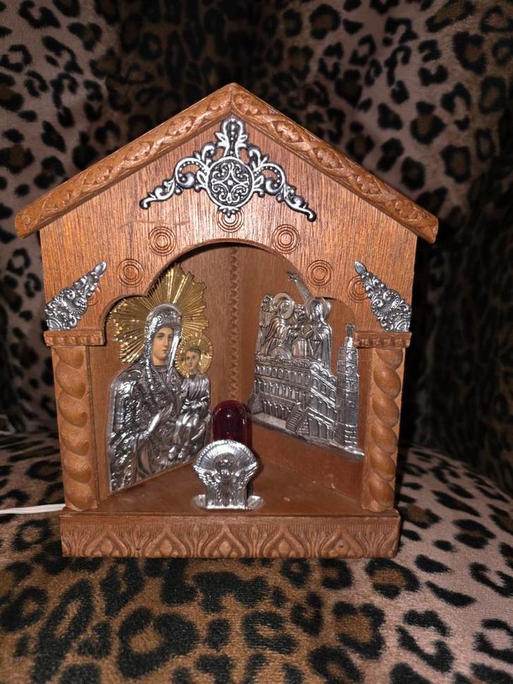 Vintage Maria met Kindje Nachtlampje, Antiek en Kunst, Antiek | Religie, Ophalen of Verzenden