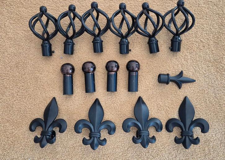 Gordijn Decoratieve Paal/Staaf Eindstukken, Huis en Inrichting, Stoffering | Gordijnen en Lamellen, Zo goed als nieuw, Minder dan 100 cm