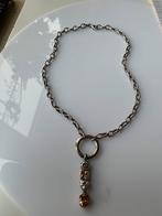 Ti Sento ketting met hanger oranje/champagne, Sieraden, Tassen en Uiterlijk, Kettingen, Verzenden, Zo goed als nieuw, Oranje, Met hanger