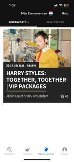 Harry styles VIP Disco Front GA Right 17 mei🪩💃, Tickets en Kaartjes, Eén persoon, Mei