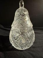 Kristallen peer | Opbergdoosje | 24% loodkristal | 20cm, Antiek en Kunst, Ophalen of Verzenden