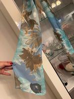 Sjaal Edgar Vos turqoise print maat 190 x 26 cm, Kleding | Dames, Edgar Vos, Ophalen of Verzenden, Sjaal, Zo goed als nieuw