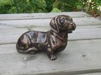 BRONZEN TECKEL / TEKKEL / hond, Ophalen of Verzenden, Nieuw, Hond of Kat, Beeldje of Figuurtje