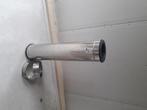 Isoduct dubbelwandige kachelpijp 100cm, Doe-het-zelf en Verbouw, Buizen en Afvoer, Ophalen, Afvoer, Gebruikt, Rvs