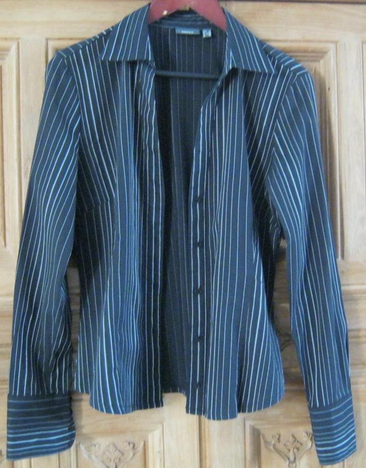 Blouse van Mexx zwart/wit vertikaal streepje, Kleding | Dames, Blouses en Tunieken, Zo goed als nieuw, Maat 42/44 (L), Zwart, Ophalen