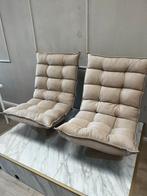 Beige Stoelen met Verstelbare Rugleuning - Set van 2, Ophalen, Twee, Bruin, Zo goed als nieuw