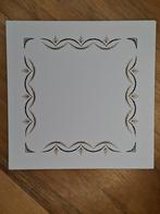 Geborduurde opleg kaart basiskaart wit, Hobby en Vrije tijd, Kaarten | Zelf maken, Ophalen of Verzenden, Zo goed als nieuw, Overige thema's