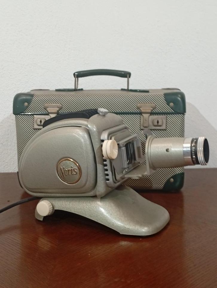 Vintage Noris Trumpf slide diaprojector met draagkoffer, Audio, Tv en Foto, Diaprojectors, Gebruikt, Ophalen of Verzenden