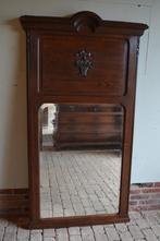 Prachtige antieke eiken Jugendstil, Art Nouveau halspiegel, Verzenden, Rechthoekig, 50 tot 100 cm, 150 tot 200 cm