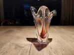 Vaas Van Boeket Bruin en Paars 24 cm Hoog, Ophalen of Verzenden