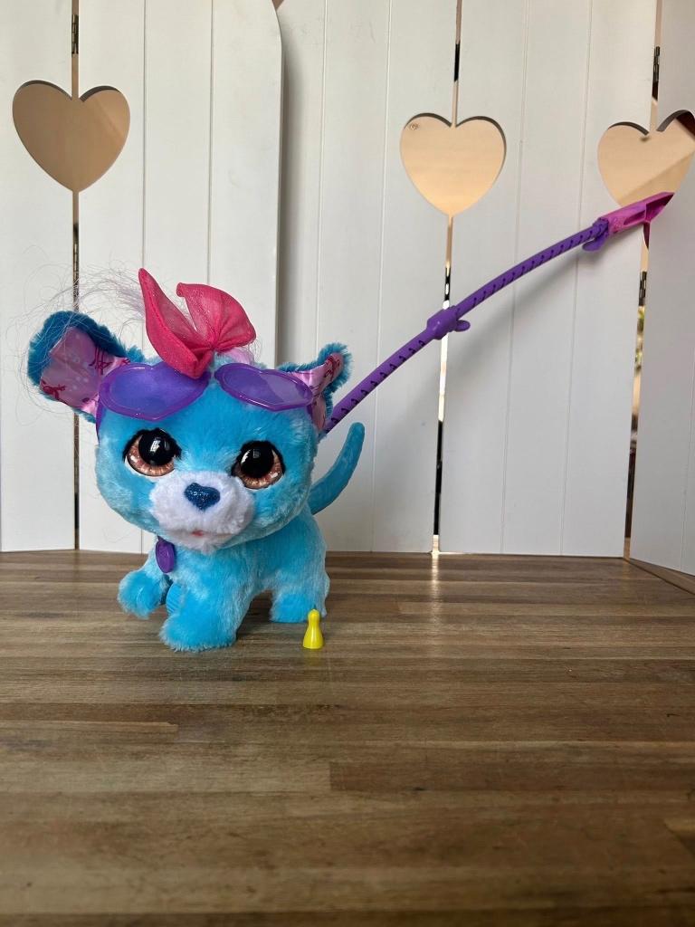 Hasbro FurReal Rockalots interactieve lopende puppy, Overige merken, Overige karakters, Blauw, Zo goed als nieuw