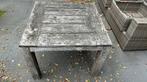 Massief houten tafel met karakter 100x100x80 (Life), Tuin en Terras, Tuintafels, Ophalen, Gebruikt, Vierkant, Hout
