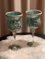 2 windlichten, Ophalen of Verzenden, Zo goed als nieuw, Overige materialen, Minder dan 25 cm