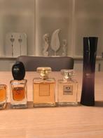 Set dames parfums Armani & Chanel, bijna vol alles ORIGINEEL, Ophalen of Verzenden, Gebruikt