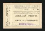 Treinkaartje Nederlandsche Spoorwegen Amsterdam Utrecht., Ophalen of Verzenden, Zo goed als nieuw
