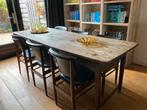 Vintage Franse Kloostertafel - Massief Hout - 220cm, Huis en Inrichting, Tafels | Eettafels, Ophalen, Gebruikt, 200 cm of meer