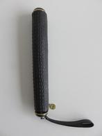 Vintage luxe Knirps zwarte paraplu met kunstleer hoes, Ophalen of Verzenden, Zo goed als nieuw, Zwart