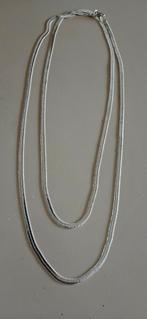 Verzilverde ketting visgraat, Verzenden, Zilver, Overige materialen