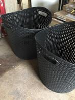 Te koop 2x zwarte wasmand, Ophalen of Verzenden, Zo goed als nieuw, Zwart, Overige typen