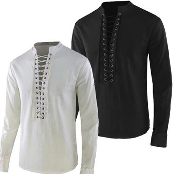 Middeleeuwse heren trui shirt vest piraat viking kostuum beschikbaar voor biedingen
