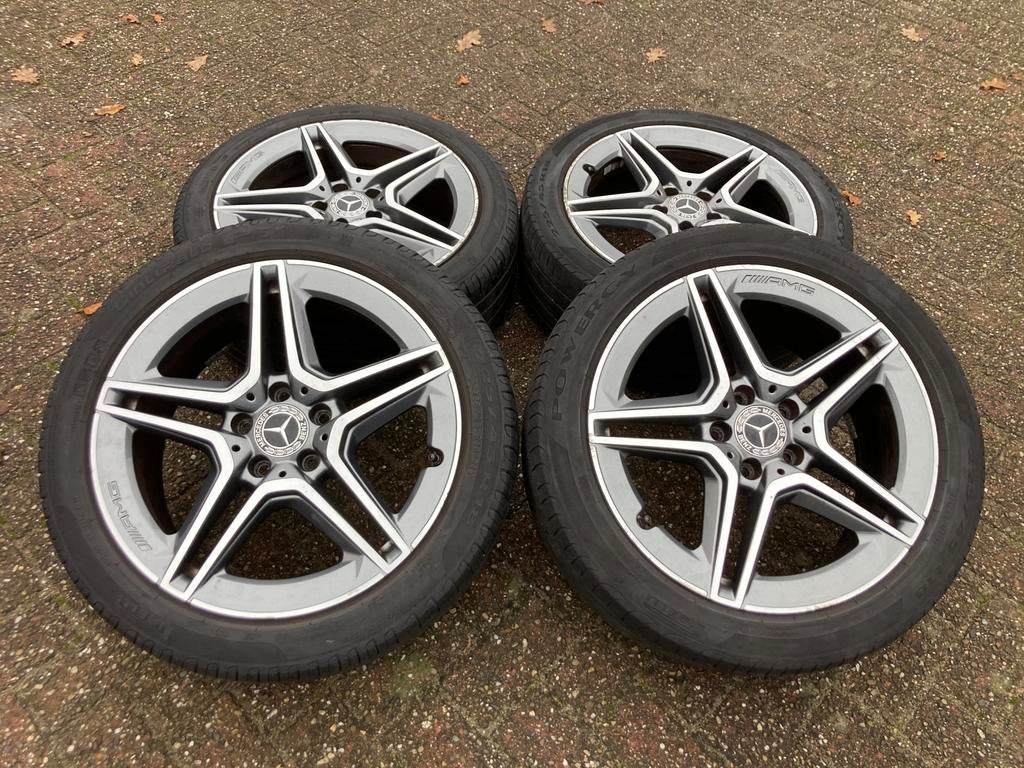 18 inch originele Mercedes A W177 AMG velgen + banden 5x112, Ophalen, 18 inch, Gebruikt, Banden en Velgen