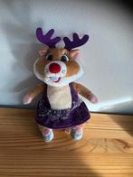 Schattig Knuffel hamster Rendier in Paarse Jurk AH, Ophalen of Verzenden, Zo goed als nieuw, Overige typen