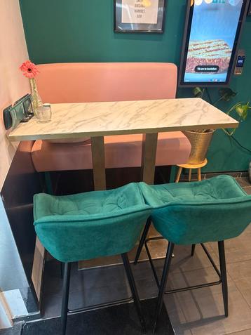 Horeca Bank, Tafel & Stoelen - Complete Set! beschikbaar voor biedingen