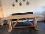 Eettafel eiken 200x100cm kloostertafel, Huis en Inrichting, Tafels | Eettafels, Ophalen, Gebruikt, Eikenhout, 200 cm of meer