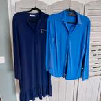 Blouse en jurk blauw xl travelstof., Kleding | Dames, Ophalen of Verzenden