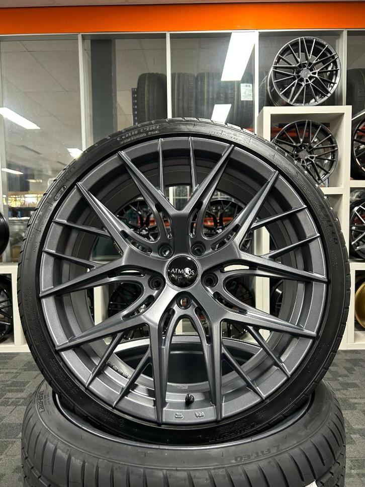 ACTIE | 19 INCH SLM VELGENSET 5X112 GOLF LEON A3 ETC..., Auto-onderdelen, Banden en Velgen, Banden en Velgen, Zomerbanden, 19 inch