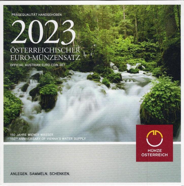 BU set Oostenrijk 2023 - 1 cent t/m 2 euro - Blister, Postzegels en Munten, Munten | Europa | Euromunten, Setje, Overige waardes