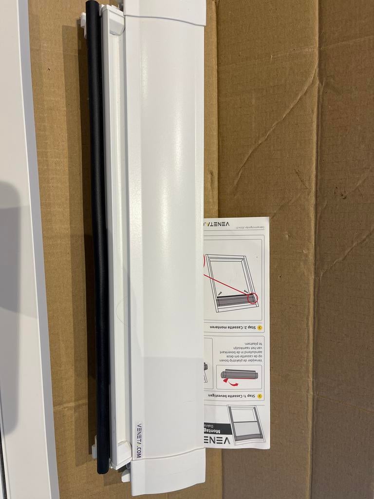 Hemel donkerblauw- Rolgordijnen - Nieuwstaat, Minder dan 50 cm, Wit, Ophalen of Verzenden, Zo goed als nieuw