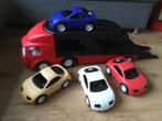Little Tikes Autotransporter met 2 extra auto’s, Kinderen en Baby's, Speelgoed | Speelgoedvoertuigen, Gebruikt, Ophalen of Verzenden