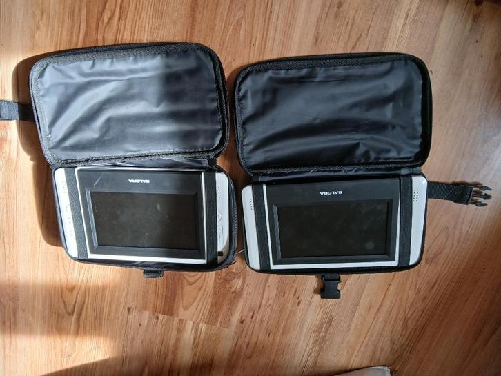 Salora draagbare DVD-spelers met scherm (set van 2), Audio, Tv en Foto, Dvd-spelers, Gebruikt, Dvd-speler, Overige merken, Draagbaar